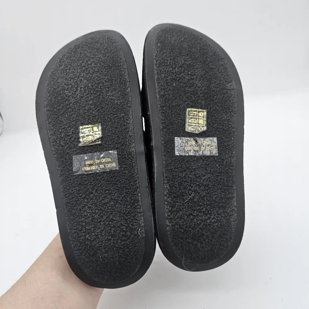 Jeffrey Campbell Sying Slingback Sandals Black Velvet Size 6 - Picture 7 of 12